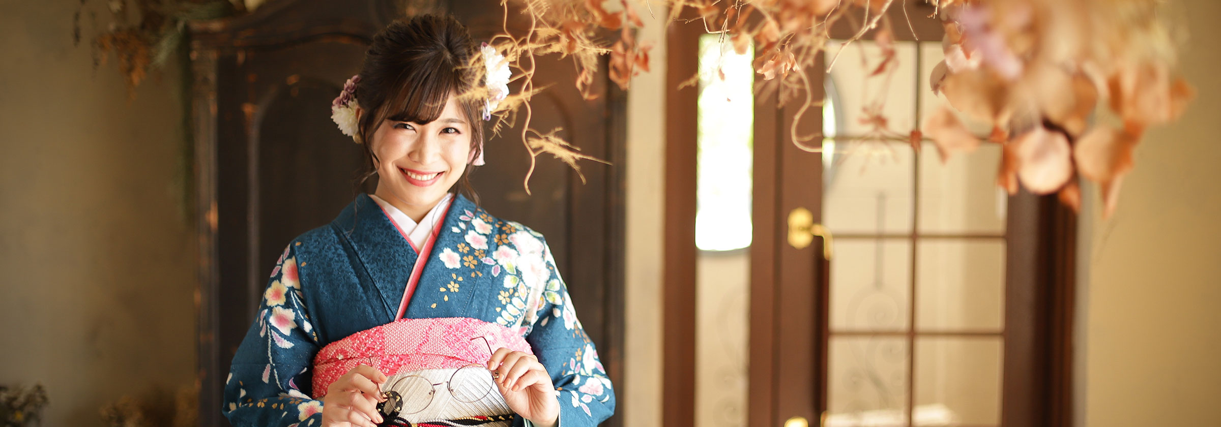 成人式当日用写真館の振袖レンタル