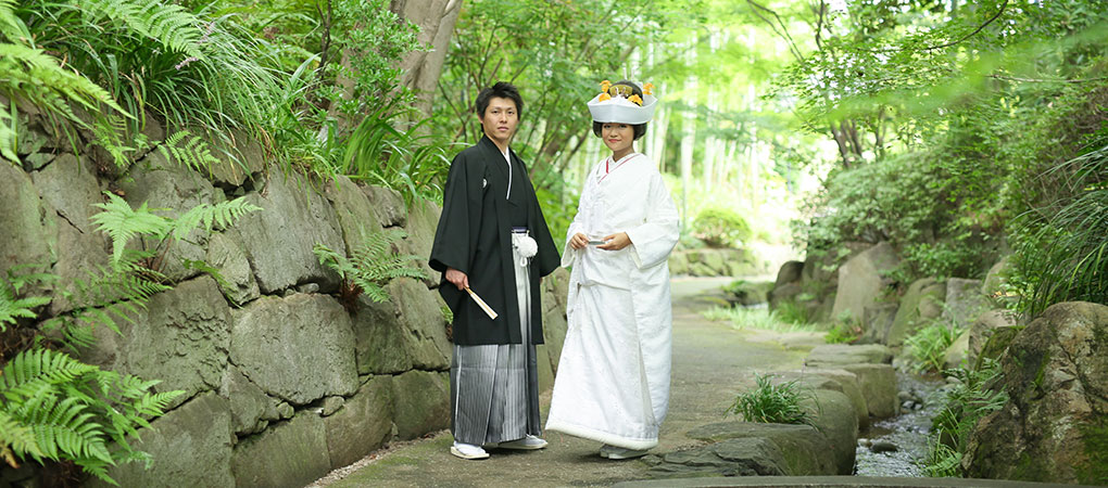 丈山苑と新郎新婦の写真その4