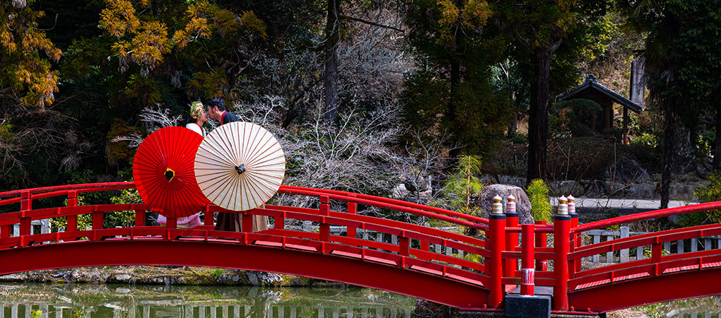 真福寺と新郎新婦の写真その３